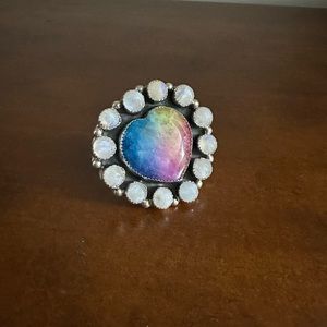 Solid sterling silver heart ring